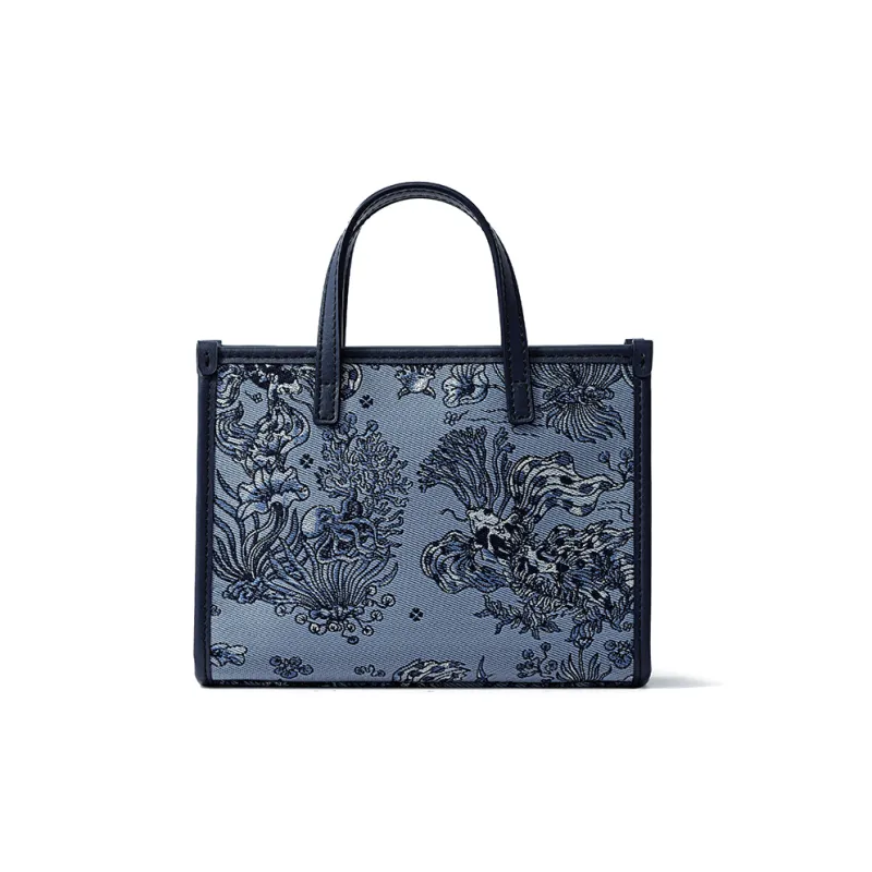 FION Fabric Shoulder Bags Handbags Regular Women's Dark Blue-3