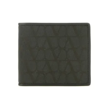 Valentino Toile Iconographe Logo Jacquard Bi Fold Wallet