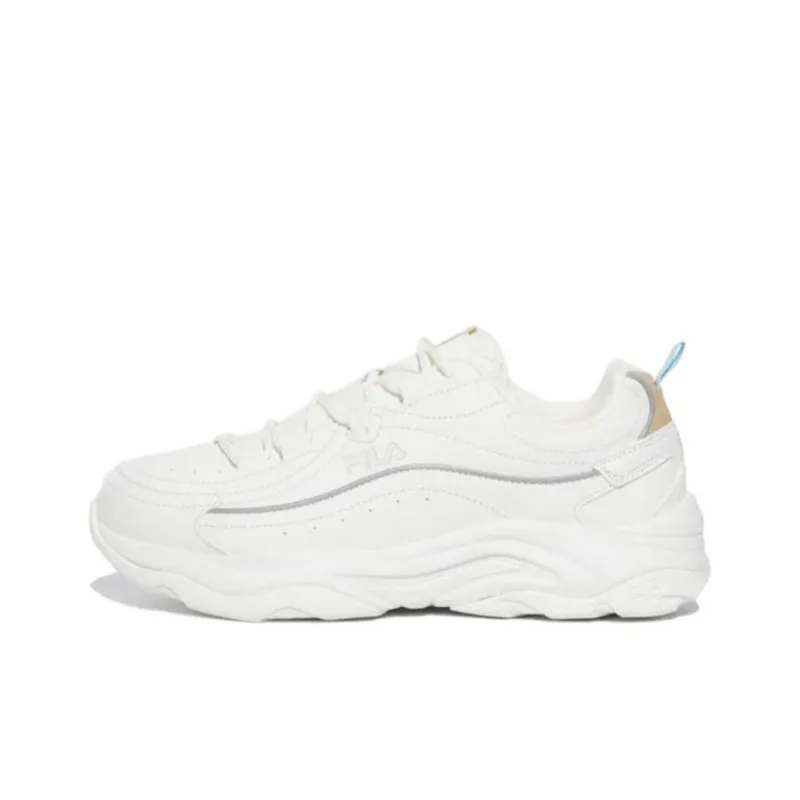 FILA Ray Anti Slip Wear Resistant Low Top Casual Shoes Unisex White-0