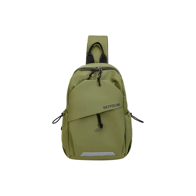 OURFUN Nylon Sling Bag Unisex White/Black/Green/Blue-4