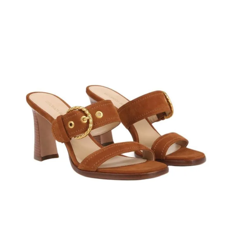 VERONICA BEARD Slide Slippers 7.5cm Women's Brown-2