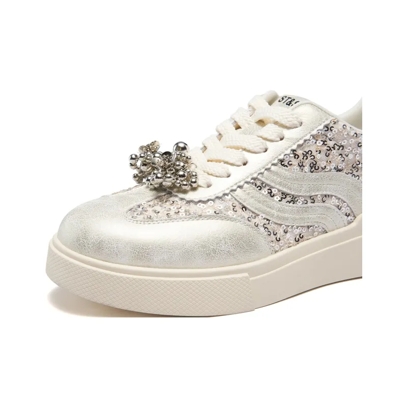 ST&SAT Low Top Casual Shoes Women's Light Gold-4