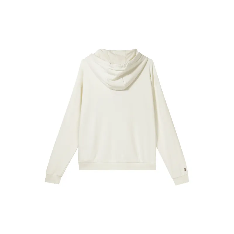 Converse Wordmark Pullover Hoodie Sweatshirt Women's White-1