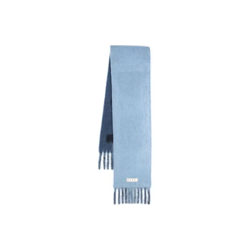 MARNI Strip Detailed Intarsia-Knit Scarf-0