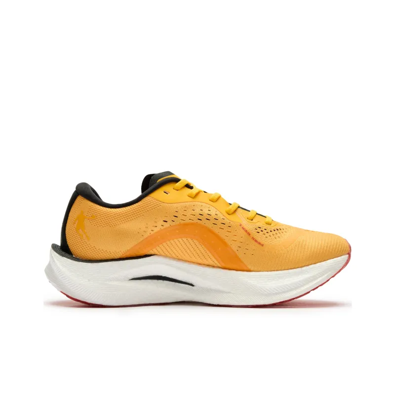QIAODAN Strong Winds 2.0 Running Shoes Women's Low Top Colored Glaze Yellow Rust Orange-1