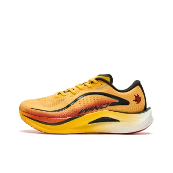 QIAODAN Strong Winds 2.0 Running Shoes Women's Low-Top Colored Glaze Yellow Rust Orange