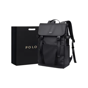 POLO Fabric Backpack Large Size Men's Black/Gray