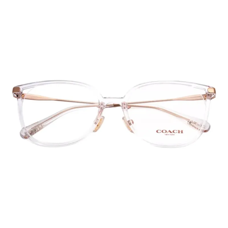 COACH Plate Frame Irregular Shape Eyeglass Frames Unisex Transparent-2