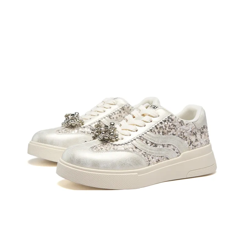 ST&SAT Low Top Casual Shoes Women's Light Gold-2