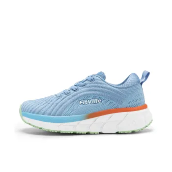 Fitville Wear-Resistant Slip-Resistant Low-Top Running Shoes Women's Sky Blue