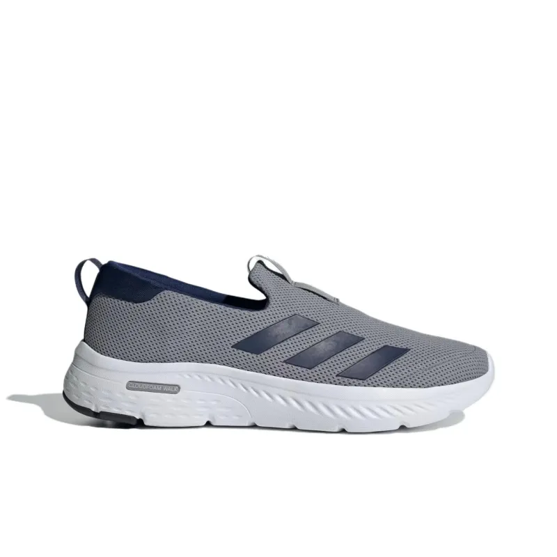 Adidas Cloudfoam Anti Slip And Wear Resistant Breathable Low Top Casual Shoes Men's Gray Blue White-1