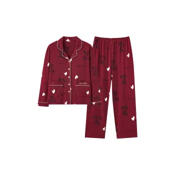 MADALLO Pajama Set Women's Deep Red