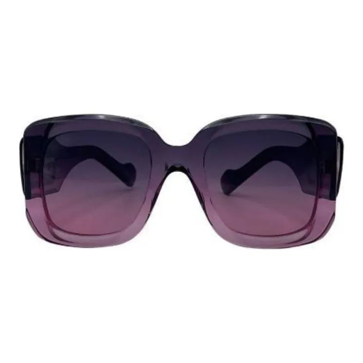 Balenciaga Plastic Irregular Shape Sunglasses Women's Purple-2