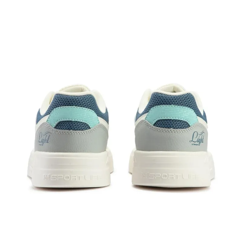 361° Wear-Resistant Low-Top Skateboard Shoes Men's White Blue-3