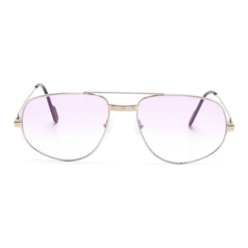 CARTIER Romance Santos Pilot-frame Sunglasses-1