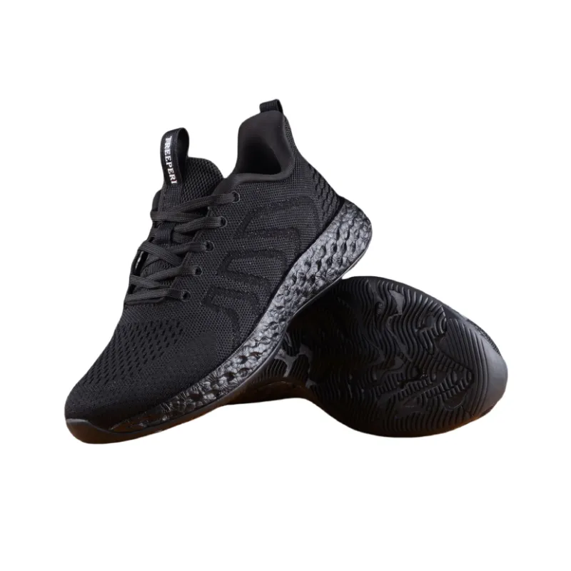 TREEPERI Running Shoes Unisex Low Top Black-5