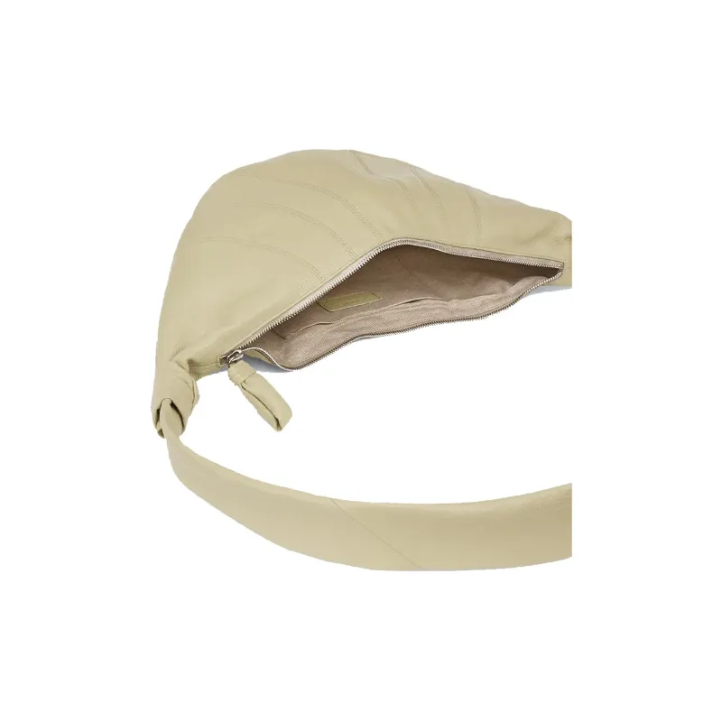 Lemaire Soft Grain Leather Cow Leather Croissant Bag, Shoulder Bag, Crossbody Bag Medium Size Women's Sage Green-2