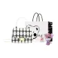 Plaid White+Exclusive Shopping Bag+Greeting Card+Dried Flower
