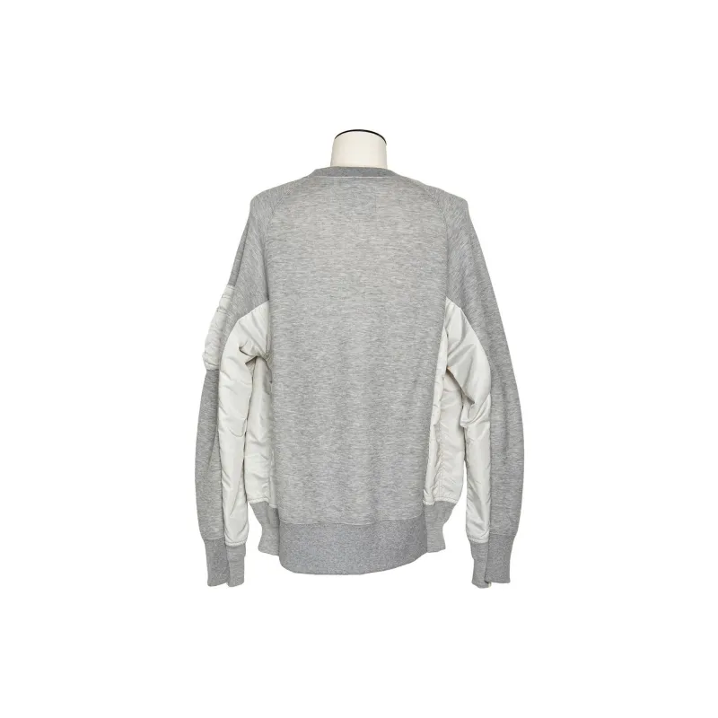 Sacai Long Sleeved Panelled Crewneck Sweatshirt-1