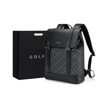 GOLF PVC With Synthetic Leather Backpack Large Size Men's Gray & Black