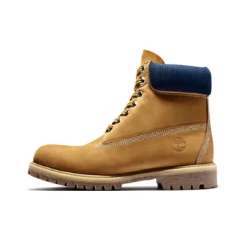 Timberland 6 Inch Premium Waterproof Boots 'Wheat Nubuck Blue Collar'