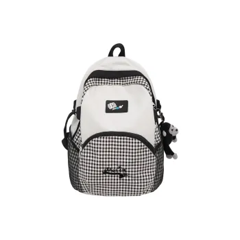 Parker Bear Nylon Backpack Unisex Black/Green/Yellow