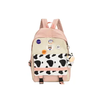 OURFUN Nylon Fabric Backpack Unisex Black/Purple/Green/Blue/Orange/Pink