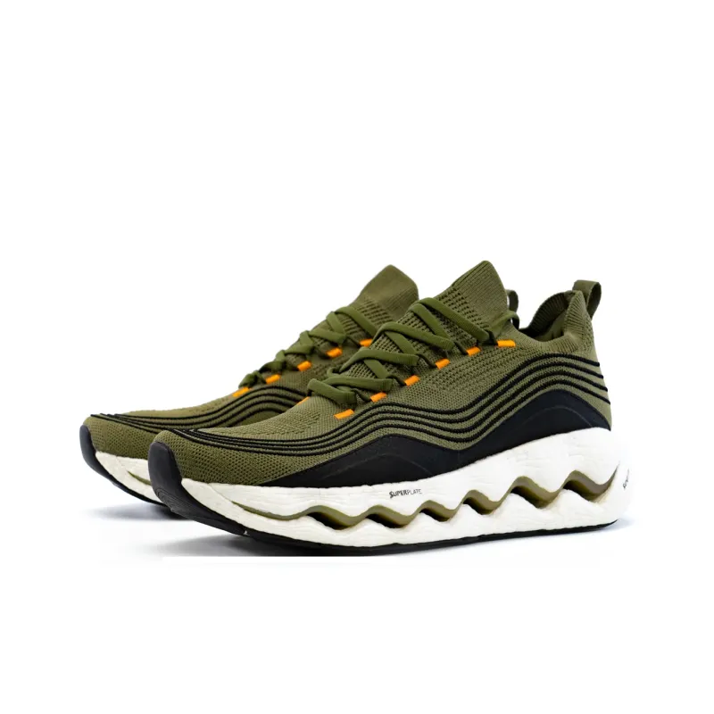 ZETTARANC Running Shoes Unisex Low Top Fairyland White/Black Warrior/Military Green-15