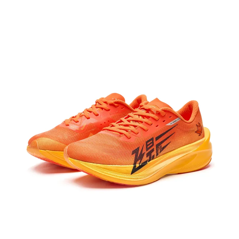 QIAODAN Flying Shadow PB4.0 Running Shoes Women's Low Top Dragon Flame Orange Wheat Yellow-4