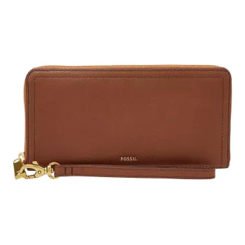FOSSIL Leather Wallet Unisex Brown