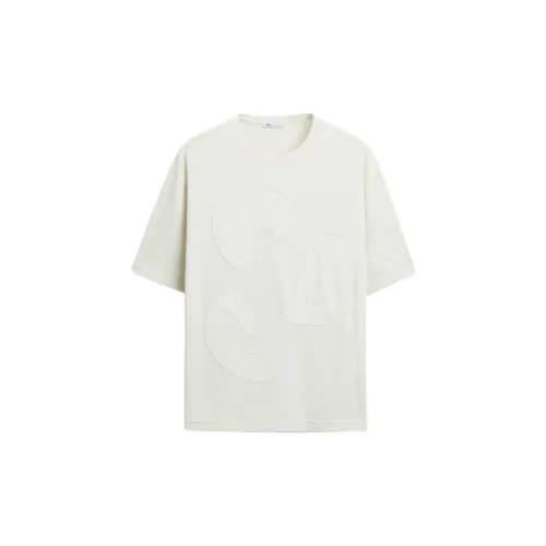 ZARA T-Shirts Men Beige