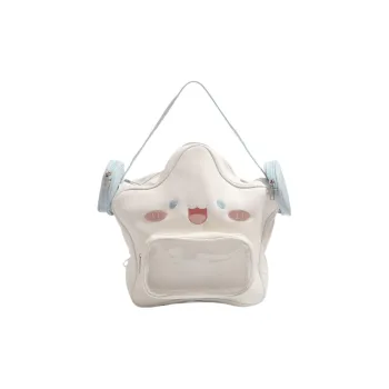 HACIN PU Backpack Regular Women's Yellow/White