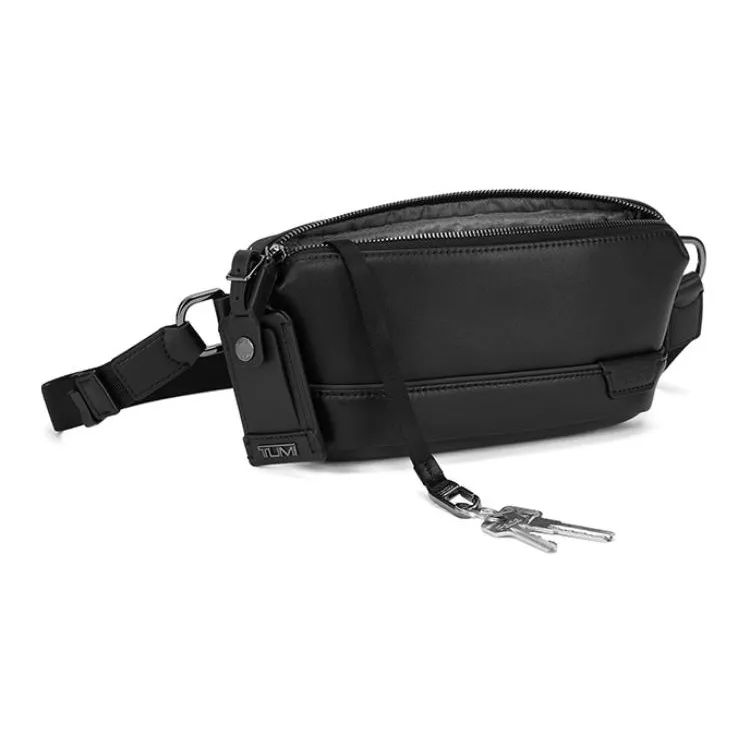 TUMI Polyamide Sling Bag Fanny Pack Medium Size Men's Black-1