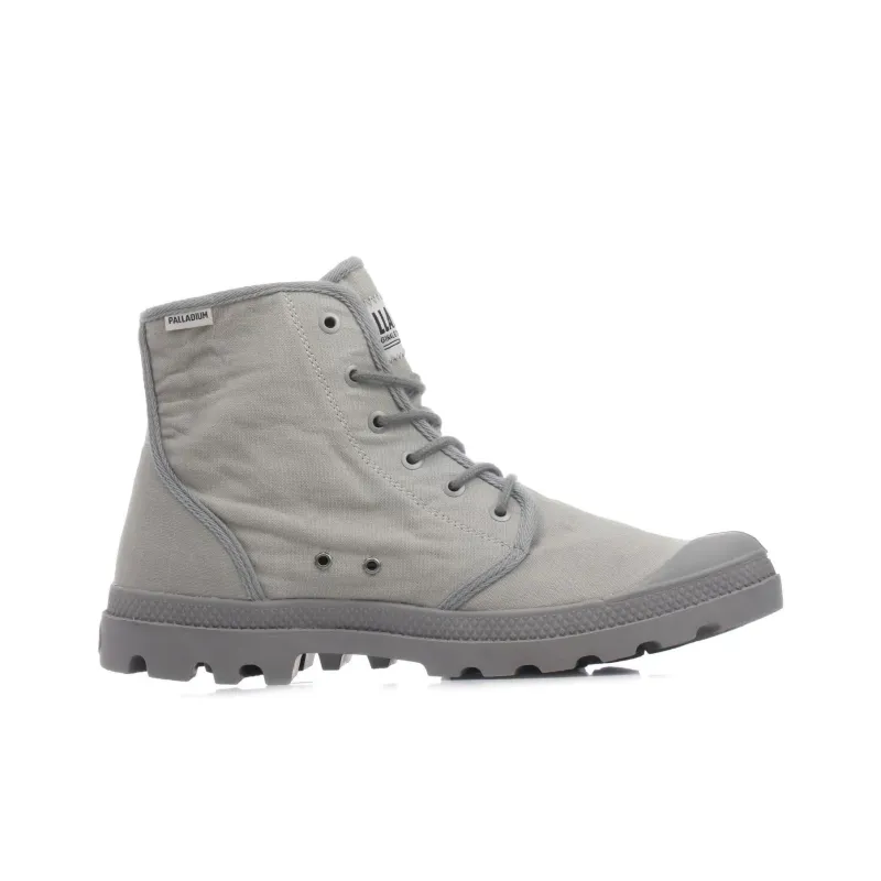 Palladium Pampa Wear Resistant High Top Canvas Shoes Men's Gray-1
