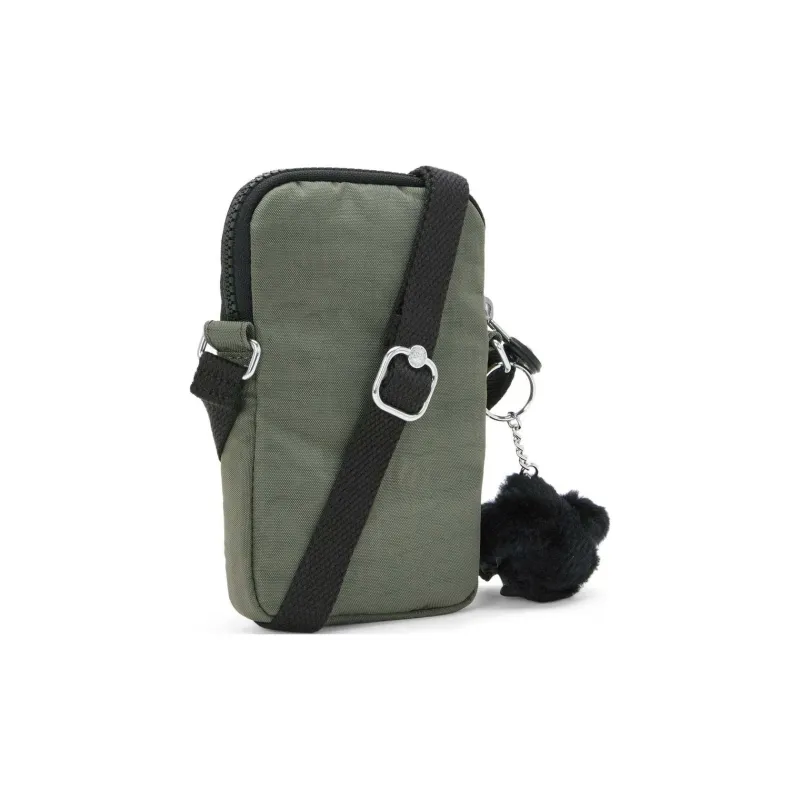 Kipling Polyamide Cell Phone Pouch, Shoulder Bag, Crossbody Bag Small Size Unisex Green Moss-1