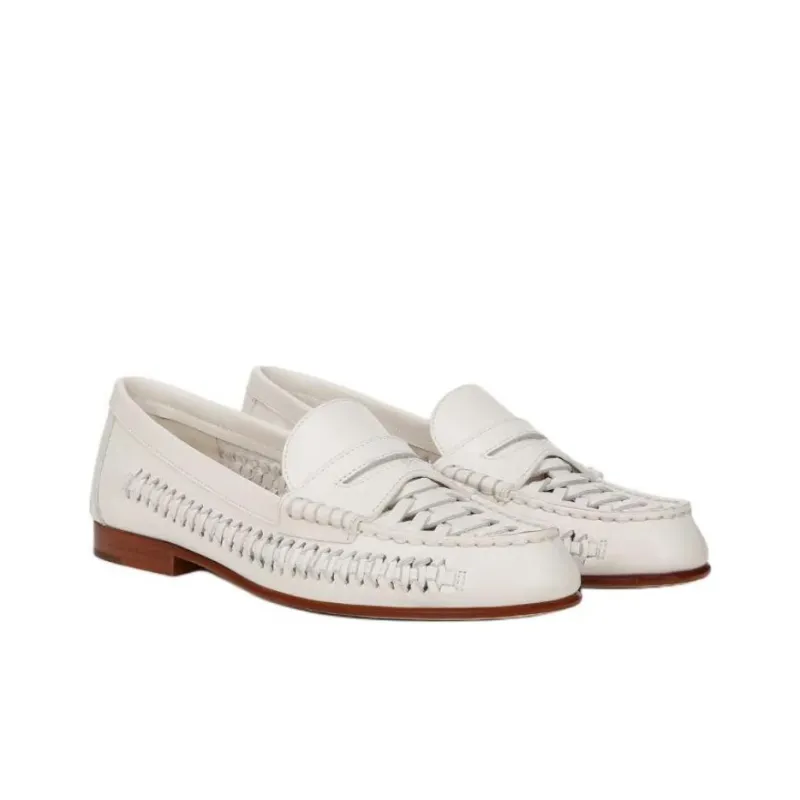 VERONICA BEARD Penny Loafers Women's White-2
