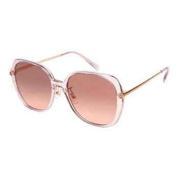 COACH Plate Frame Irregular Shape Sunglasses Unisex Gold