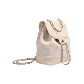 HACIN Artificial Leather Backpack Women's Apricot