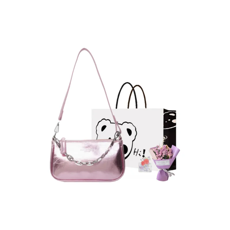 NX DOUGHNUT PU Handbag, Shoulder Bag Women's Silver, Dazzling Color, Silver, Black, Pink, Gold-40