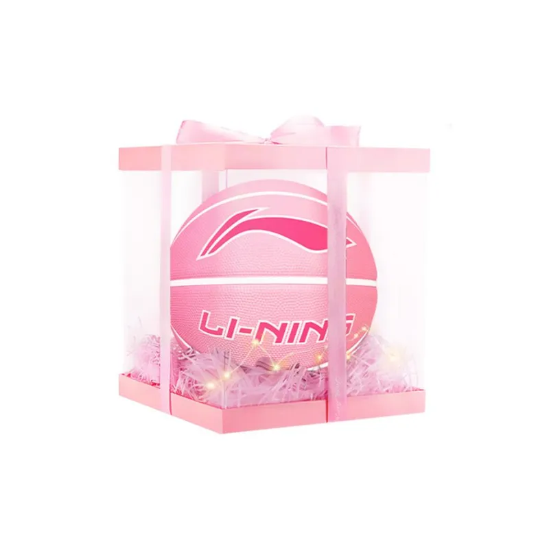 LiNing Rubber Basketball Pink Size 7 Training Unisex-6
