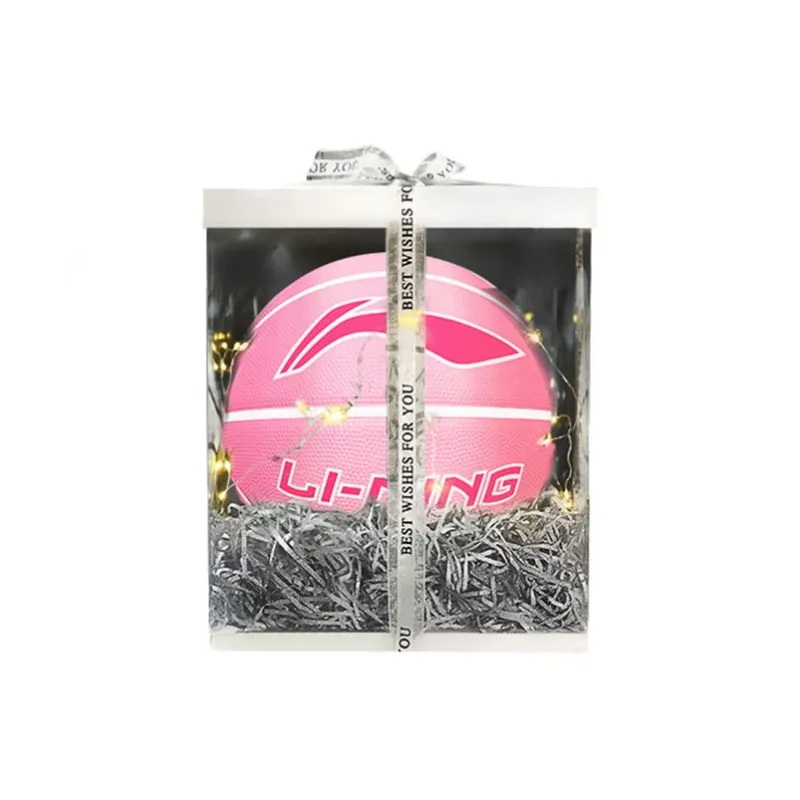LiNing Rubber Basketball Pink Size 7 Training Unisex-5