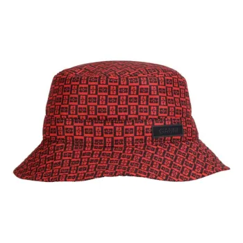GANNI Polyester, Cotton Bucket Hats Unisex Red