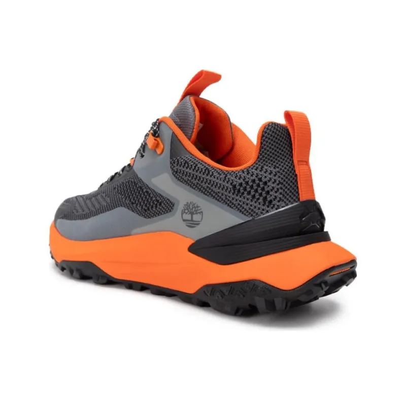 Timberland Slip Resistant Low Top Trekking Shoes Men's Gray Orange-2