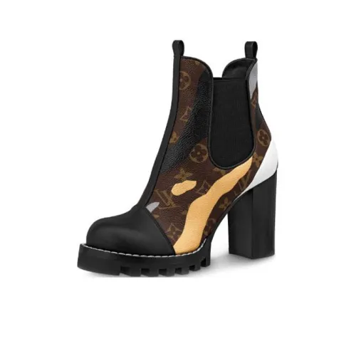 LOUIS VUITTON Tattoo Chelsea Boots Women's Black/Brown