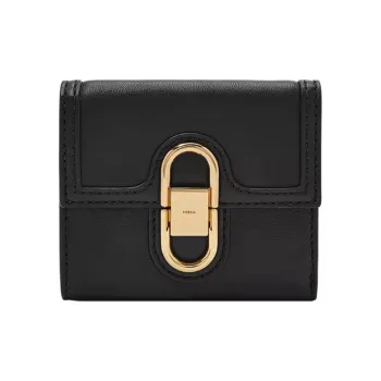 FOSSIL Leather Wallet Women's Black