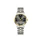 Gold Case Black Dial Two-Tone Gold Steel Band