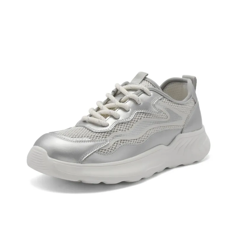 BELLE Low Top Casual Shoes Women's Silver-1
