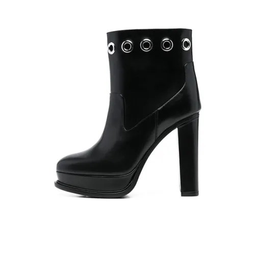 Alexander McQueen 130mm Platform-sole Eyelet Boots