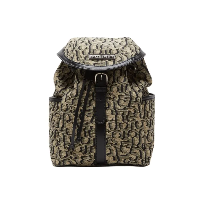 Acne Studios Polyamide Backpack Men's Beige & Black-0