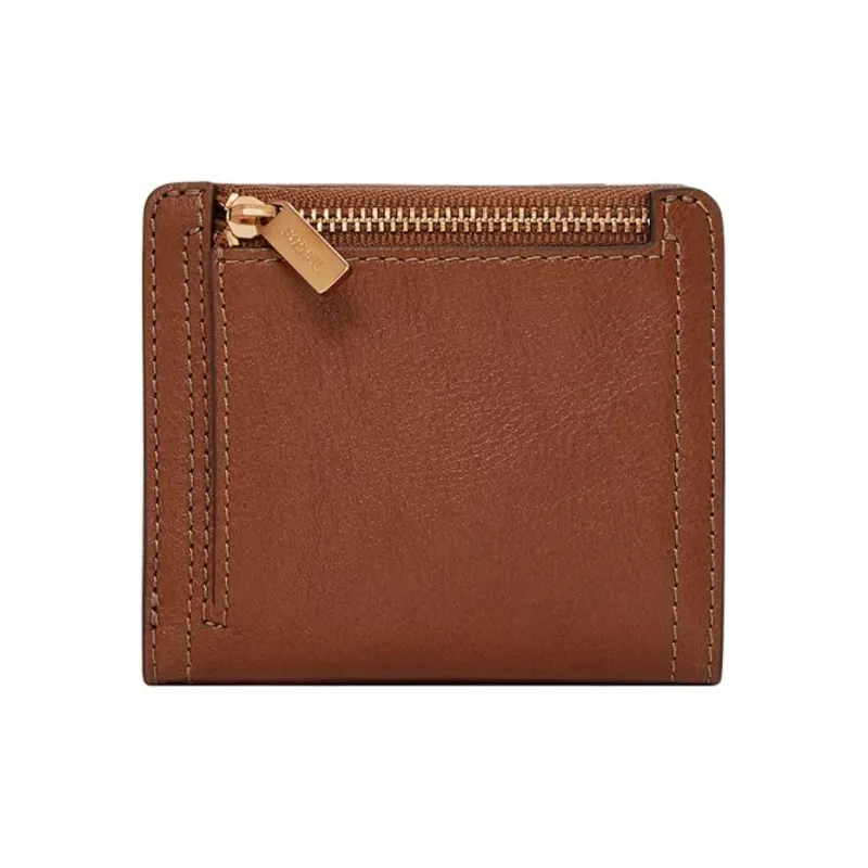 FOSSIL Leather Bonded With Polyurethane Wallet Small Size Unisex Brown-1
